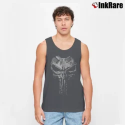 Men’s Punisher New Skull Daredevil Netflix Marvel Tank Top in charcoal | Breathable, Active-Friendly Design