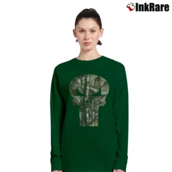 Women’s Punisher Realtree Camo Graphic Marvel Comics Long-Sleeve Top in forest green | Sleek, Versatile, All-Season