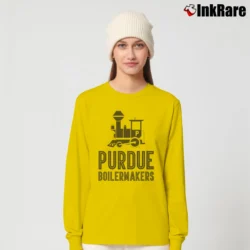 Women’s Purdue Boiler Train Logo Long-Sleeve Top in yellow | Sleek, Versatile, All-Season