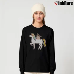 Women’s Pusheen Cat Super Fancy Long-Sleeve Top in black | Sleek, Versatile, All-Season