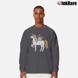 Men’s Pusheen Cat Super Fancy Long-Sleeve Shirt in charcoal | Sleek, Lightweight, Year-Round Wear