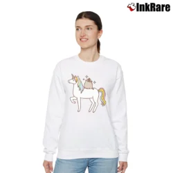 Women’s Pusheen Cat Super Fancy Relaxed Sweatshirt in white | Soft, Laid-Back Vibe