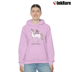 Women’s Pusheen Super Fancy Black Cat Cozy Hoodie in light pink | Warm, Structured, Stylish