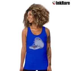 Women’s Pusheen The Cat DJ Juniors Tank Top in royal blue | Lightweight, Movement-Friendly