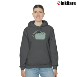 Women’s Pusheen The Dino Cat Cozy Hoodie in charcoal | Warm, Structured, Stylish