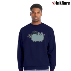 Men’s Pusheen The Dino Cat Crewneck Sweatshirt in navy | Cozy Fabric, Clean Style