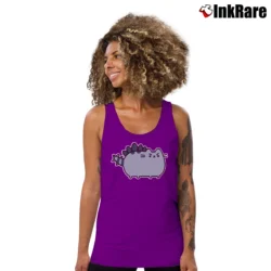 Women’s Pusheen The Dino Cat Tank Top in purple | Lightweight, Movement-Friendly