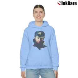 Women’s Putin Russia Mickey Rourke KGB Parody Cozy Hoodie in light blue | Warm, Structured, Stylish