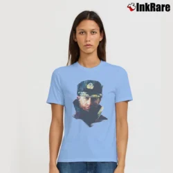 Women’s Putin Russia Mickey Rourke KGB Parody Signature T-Shirt in light blue | Soft, Flattering Fit