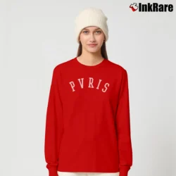 Women’s PVRIS Band Logo Long-Sleeve Top in red | Sleek, Versatile, All-Season