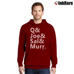 Men’s Q Joe Sal Murr Comedy Group Pullover Hoodie in maroon | Cozy, Durable, Modern Fit
