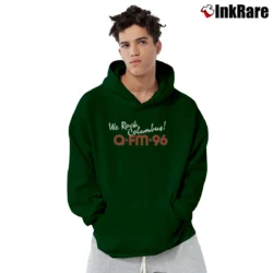 Men’s QFM96 We Rock Columbus Music Pullover Hoodie in forest green | Cozy, Durable, Modern Fit