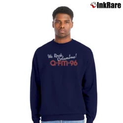 Men’s QFM96 We Rock Columbus Music Crewneck Sweatshirt in navy | Cozy Fabric, Clean Style