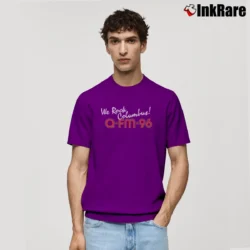Men’s QFM96 We Rock Columbus Music Classic T-Shirt in purple | Soft, Breathable Everyday Wear