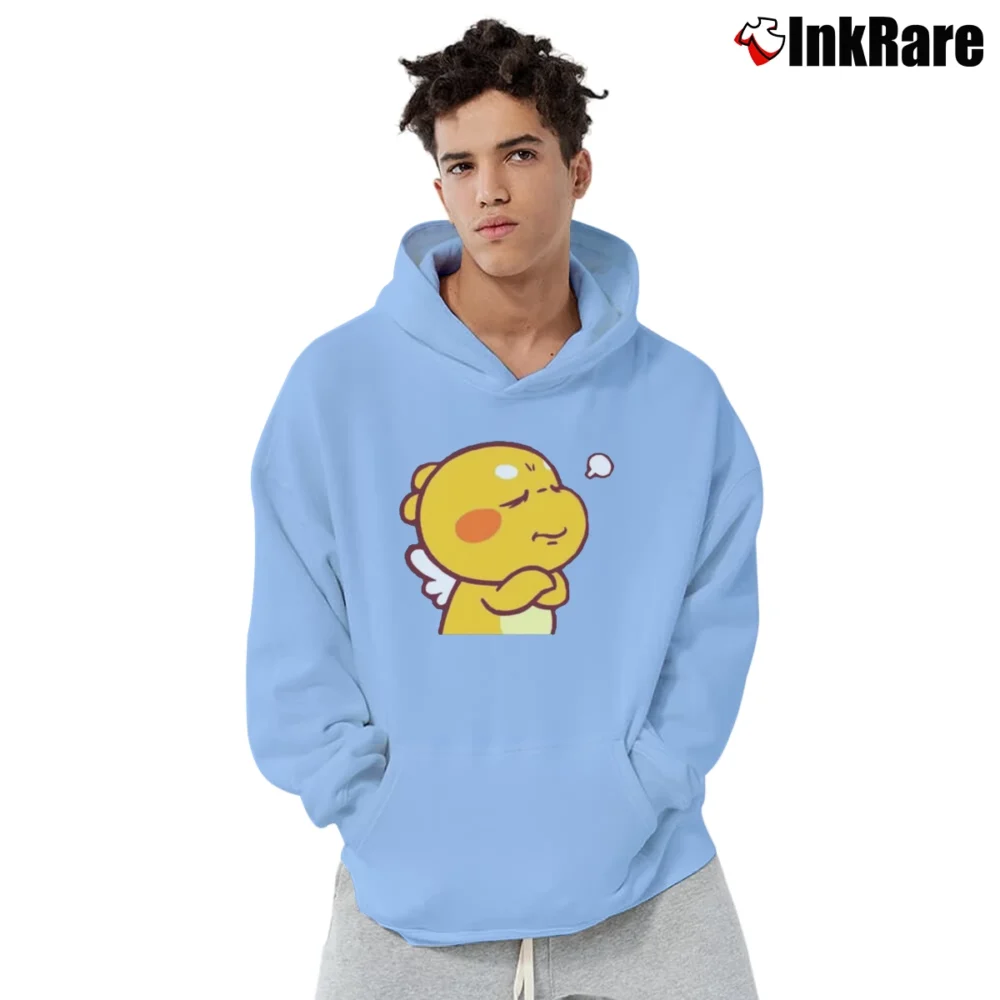 Men’s Qoobee Agapi Angry Emotion 2019 Pullover Hoodie in light blue | Cozy, Durable, Modern Fit