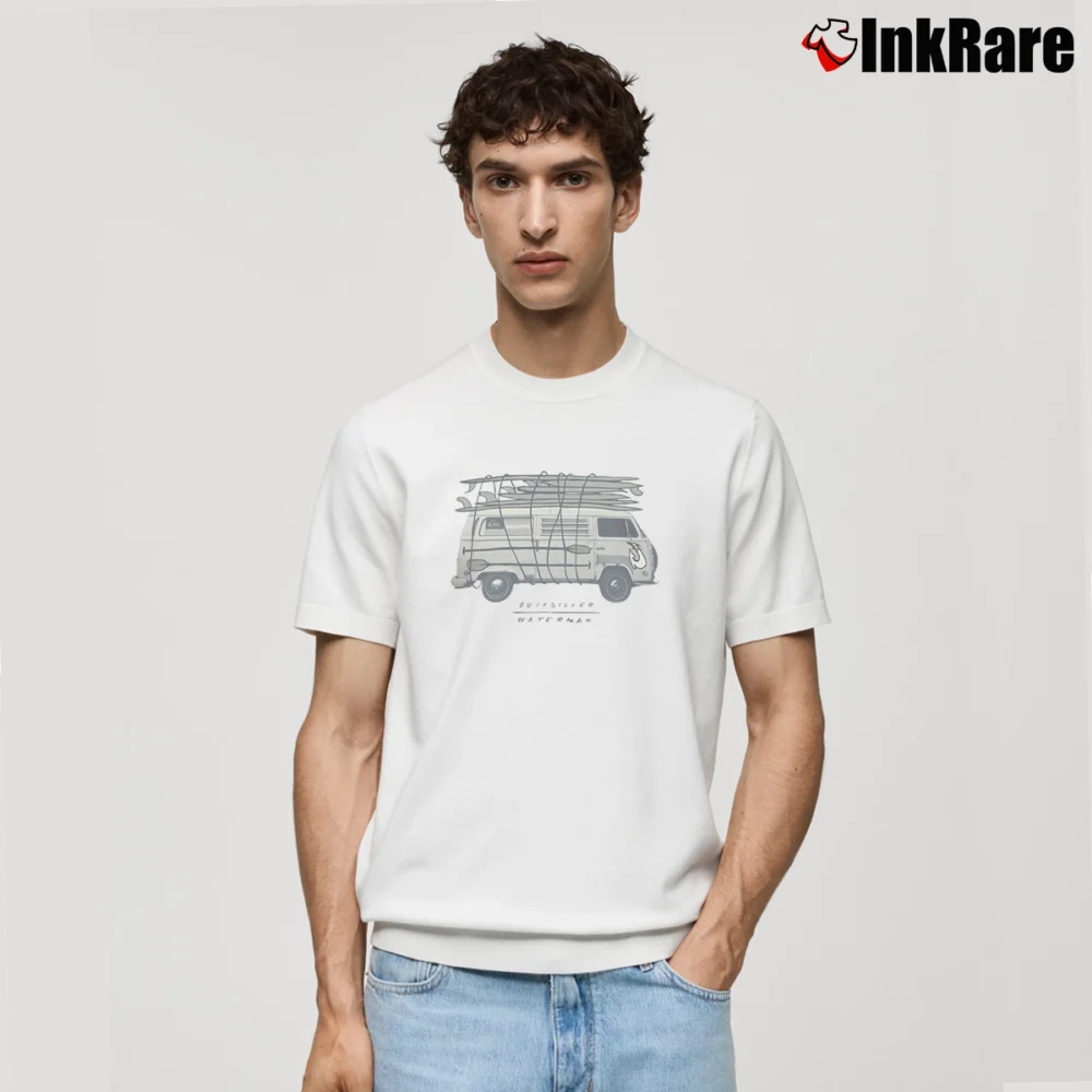 Men’s Quiksilver Waterman All In Surf Lifestyle Classic T-Shirt in white | Soft, Breathable Everyday Wear
