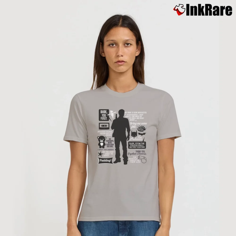 Women’s Quotes Supernatural Dean Winchester T-Shirt in sport grey | Soft, Flattering Fit