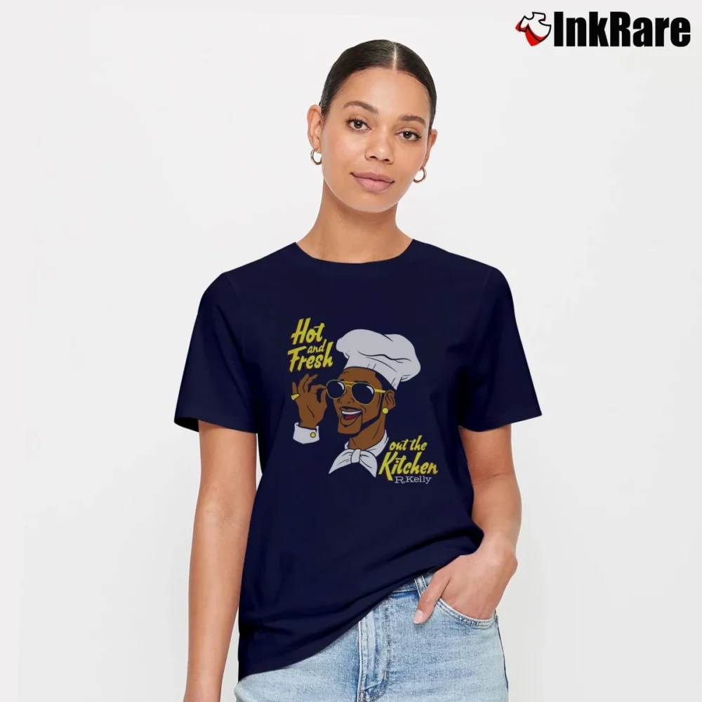 Women’s R. Kelly Fresh Out The Kitchen Graphic Signature T-Shirt in navy | Soft, Flattering Fit