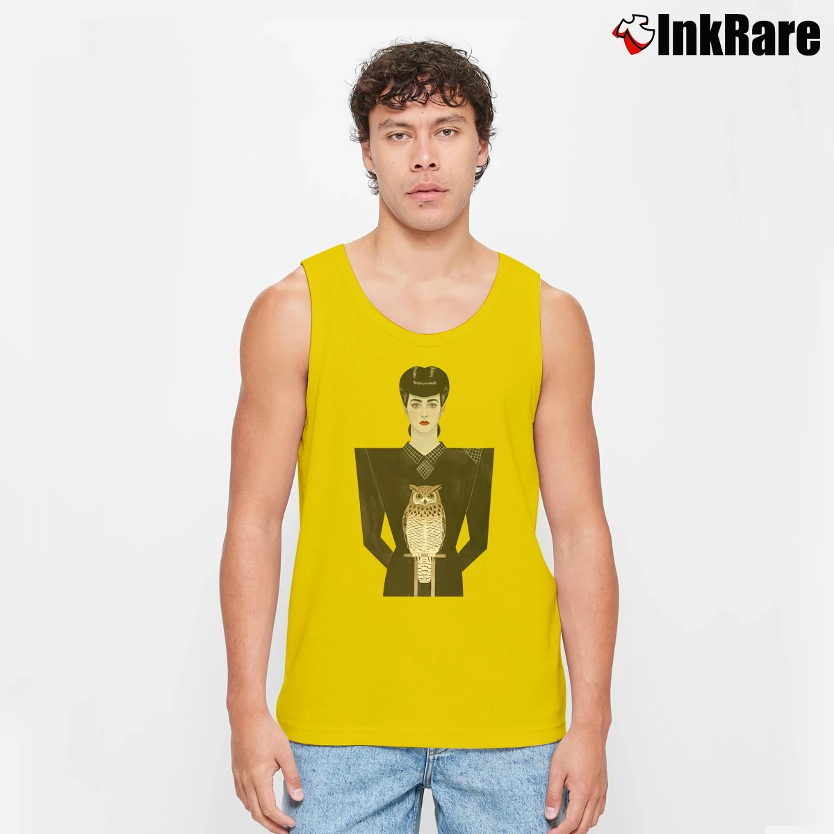 Rachael Blade Runner Men’s Performance Tank in yellow – Lightweight Comfort Men’s Rachael Blade Runner Tank Top in yellow | Breathable, Active-Friendly Design