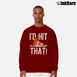 Men’s Racing I'd Hit That Long-Sleeve Shirt in maroon | Sleek, Lightweight, Year-Round Wear