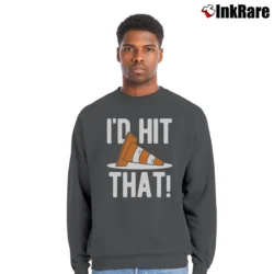 Men’s Racing I'd Hit That Crewneck Sweatshirt in charcoal | Cozy Fabric, Clean Style