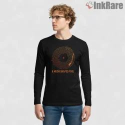 Radiohead A Moon Shaped Pool Abstract Vinyl Shirt on black long sleeve shirt for men graphic tee