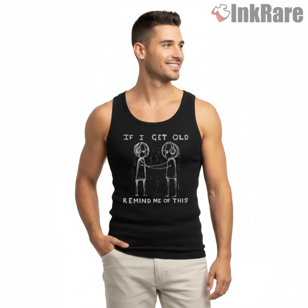 Radiohead A Reminder Sketch Lyric Shirt on black tank top for men graphic tee