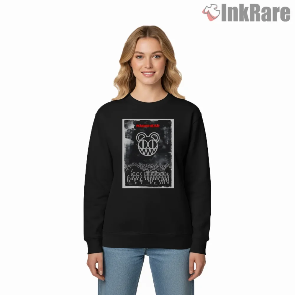 Radiohead Alternative Rock Distressed Bear Poster Shirt on graphic shirt for women graphic tee