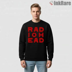 Radiohead Bold Minimalist Typography Shirt on graphic shirt for men graphic tee