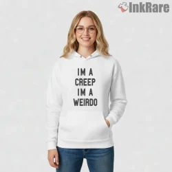 Radiohead Creep Bold Typography Shirt on white hoodie for women graphic tee