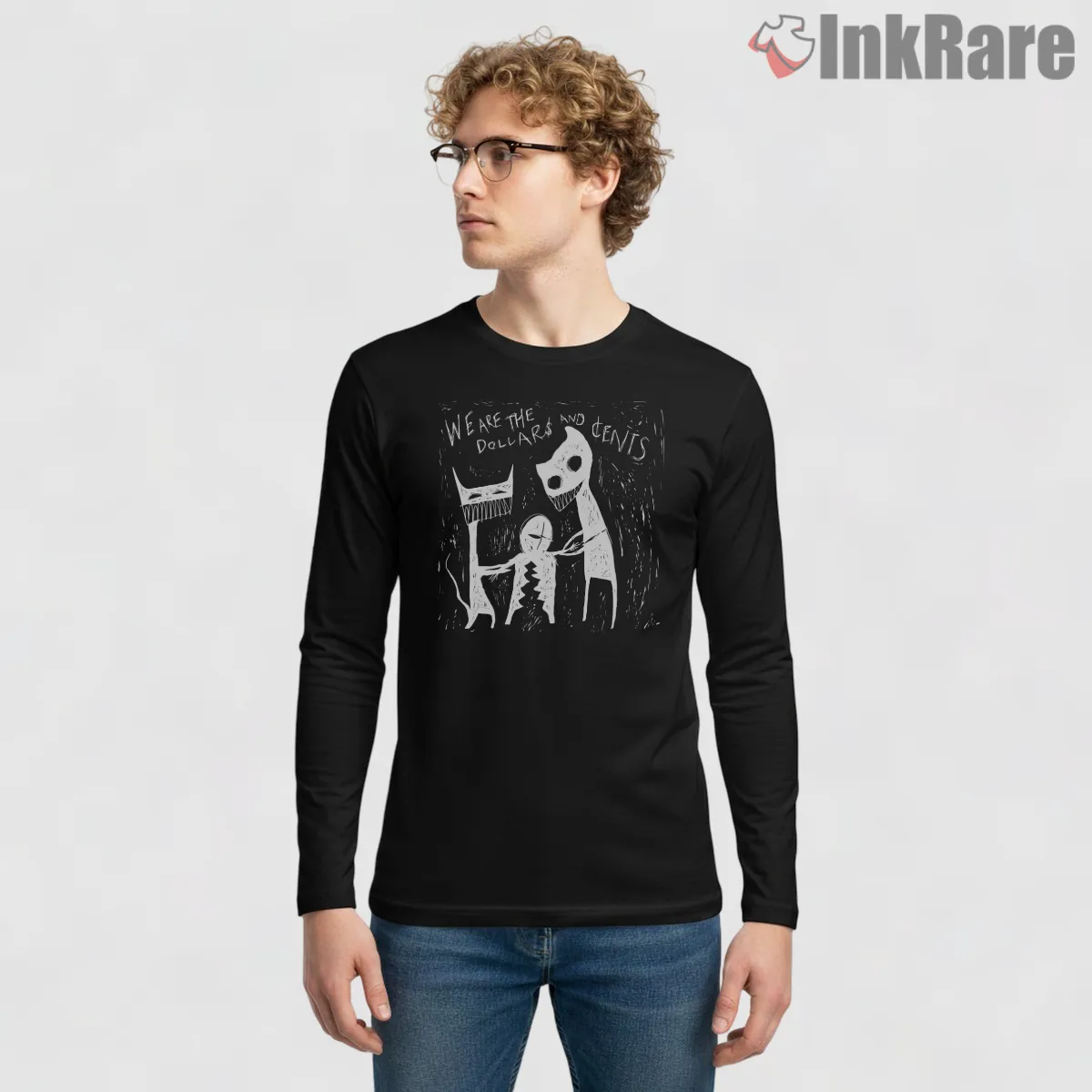 Radiohead Dollars And Cents Surreal Sketch Long Sleeve Black Radiohead Dollars And Cents Surreal Sketch Shirt on black long sleeve shirt for men graphic tee