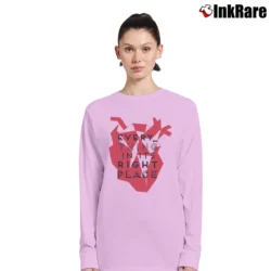 Women’s Radiohead Everything In Its Right Place Long-Sleeve Top in light pink | Sleek, Versatile, All-Season