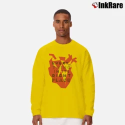 Men’s Radiohead Everything In Its Right Place Long-Sleeve Shirt in yellow | Sleek, Lightweight, Year-Round Wear