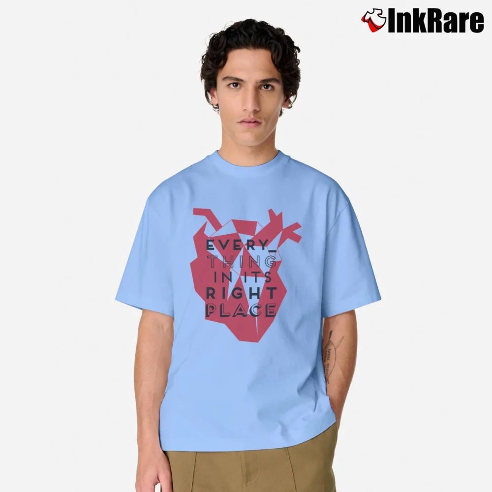 Men’s Radiohead Everything In Its Right Place Classic T-Shirt in light blue | Soft, Breathable Everyday Wear