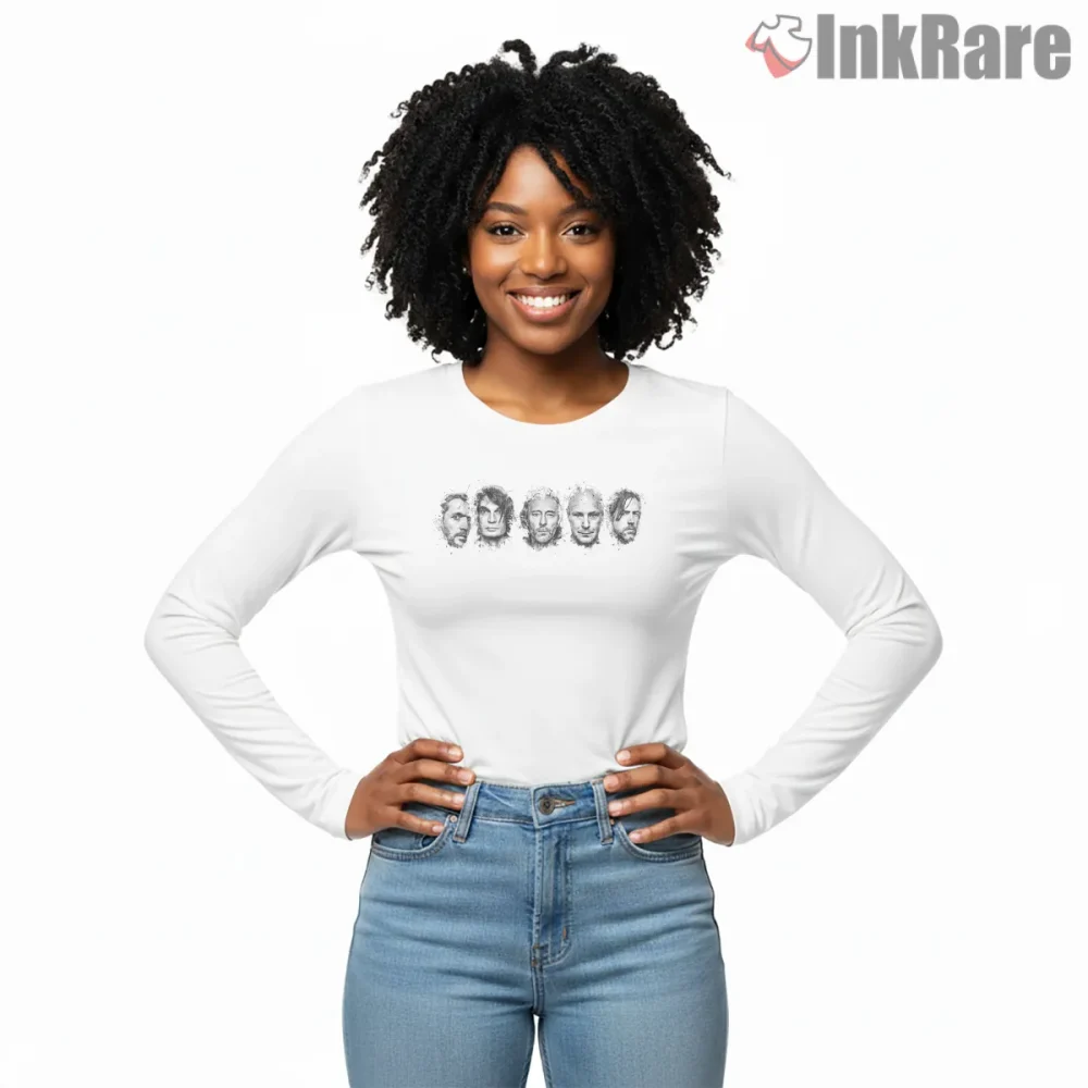 Radiohead Floating Portrait Sketch Shirt on white long sleeve shirt for women graphic tee