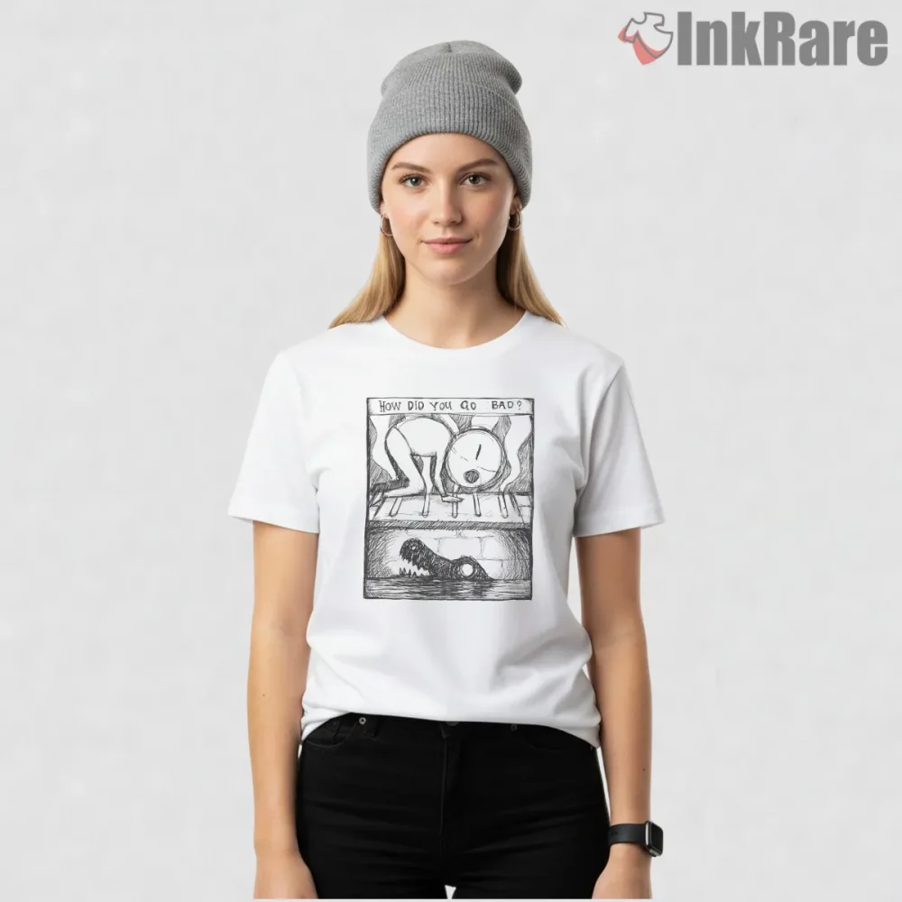 Radiohead Fog Again Dark Sketch Lyric Shirt on white short sleeve shirt for women graphic tee
