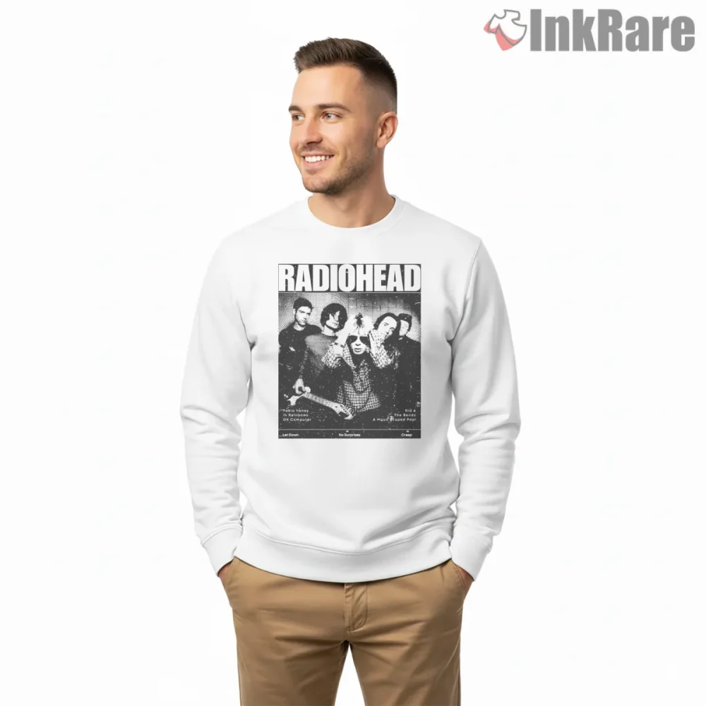 Radiohead Grunge Band Poster Shirt on graphic shirt for men graphic tee
