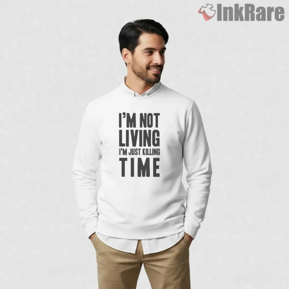 Radiohead Killing Time Bold Quote Shirt on graphic shirt for men graphic tee