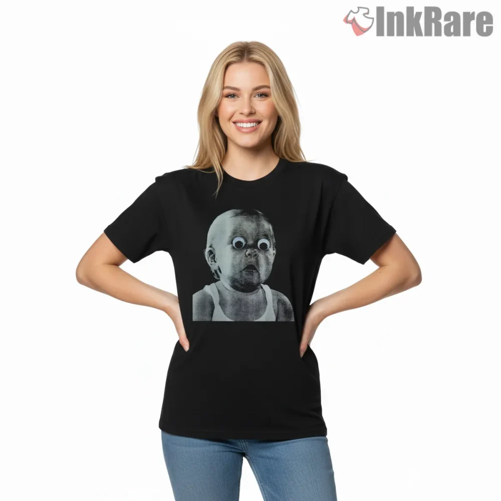 Radiohead Pablo Honey Creepy Eyes Vintage Shirt on black short sleeve shirt for women graphic tee