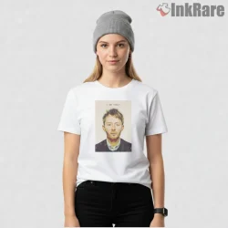 Radiohead Thom Yorke Polaroid Portrait Shirt on white short sleeve shirt for women graphic tee