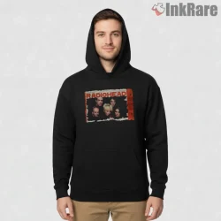 Radiohead Vintage Magazine Cover Portrait Shirt on black hoodie for men graphic tee
