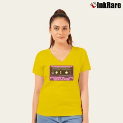Women’s Raekwon Cuban Linx 1995 Rap V-Neck Tee in yellow | Chic Neckline, Soft Texture
