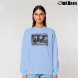 Women’s rage against the machine live protest rock band Relaxed Sweatshirt in light blue | Soft, Laid-Back Vibe