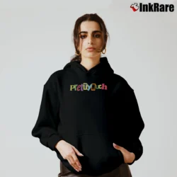 Women’s Rainbow Logo Prettymuch Graphic Cozy Hoodie in black | Warm, Structured, Stylish