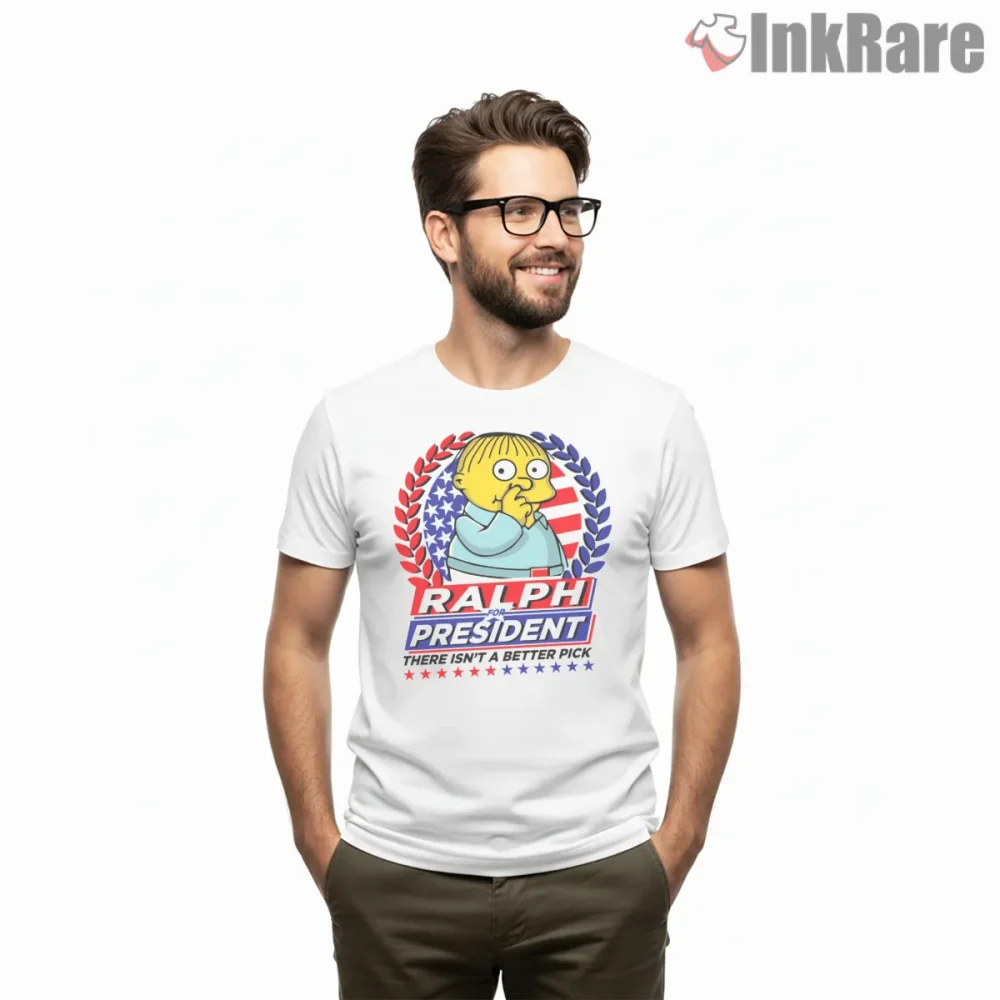 Ralph For President Funny Political Campaign Cartoon Shirt on white short sleeve shirt for men graphic tee