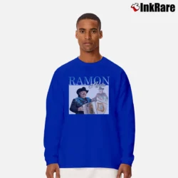 Men’s Ramon Ayala El Rey Del Accordion Long-Sleeve Shirt in royal blue | Sleek, Lightweight, Year-Round Wear