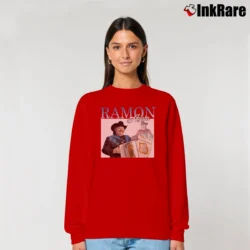 Women’s Ramon Ayala El Rey Del Accordion Relaxed Sweatshirt in red | Soft, Laid-Back Vibe