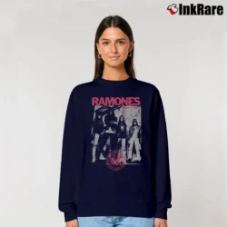 Women’s ramones rocket to russia iconic punk album Relaxed Sweatshirt in navy | Soft, Laid-Back Vibe