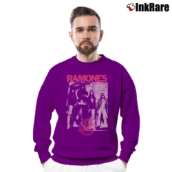 Men’s ramones rocket to russia iconic punk album Crewneck Sweatshirt in purple | Cozy Fabric, Clean Style