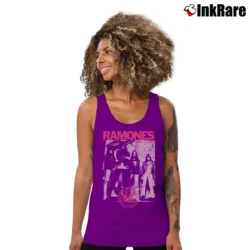 Women’s ramones rocket to russia iconic punk album Tank Top in purple | Lightweight, Movement-Friendly